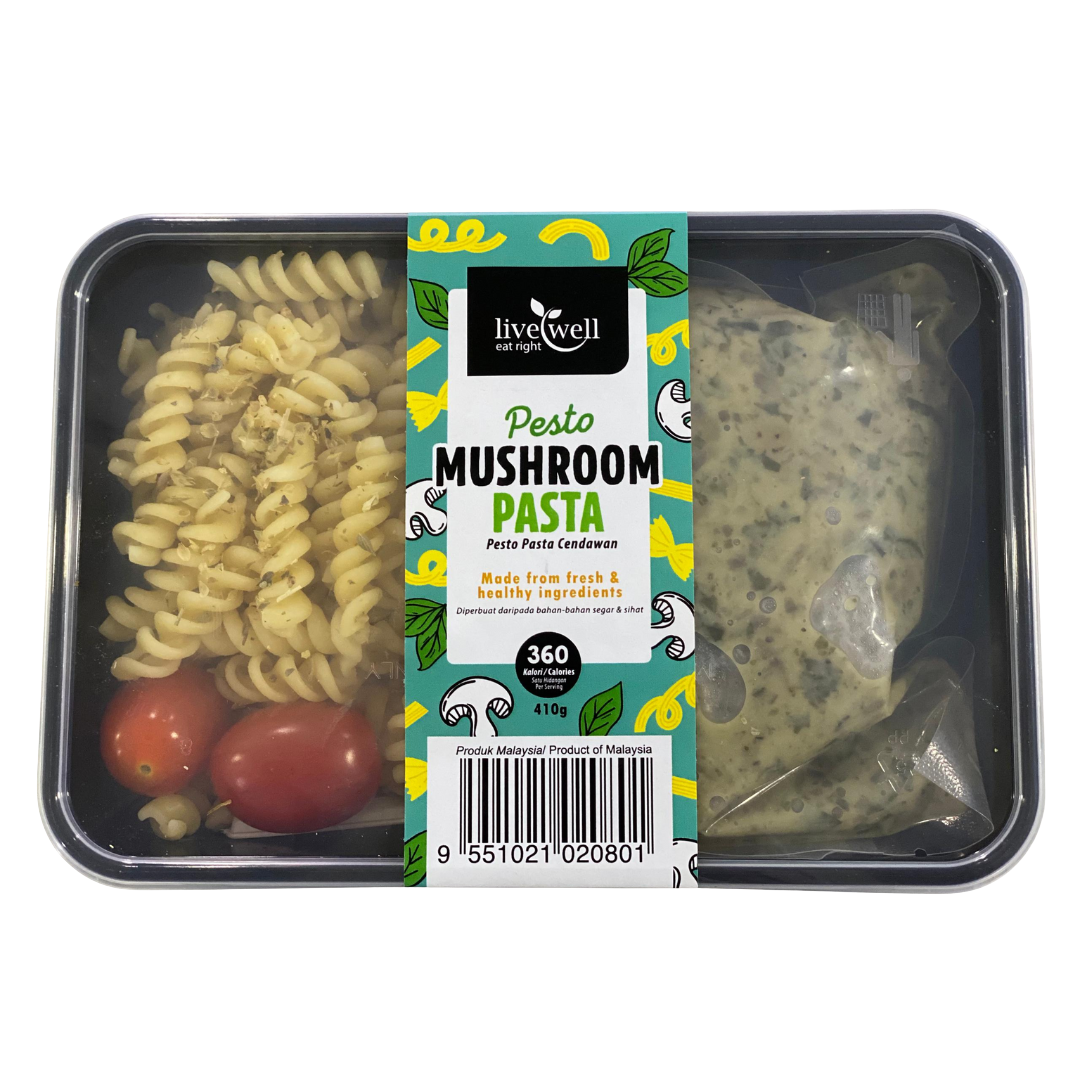 Pesto Mushroom Pasta 1